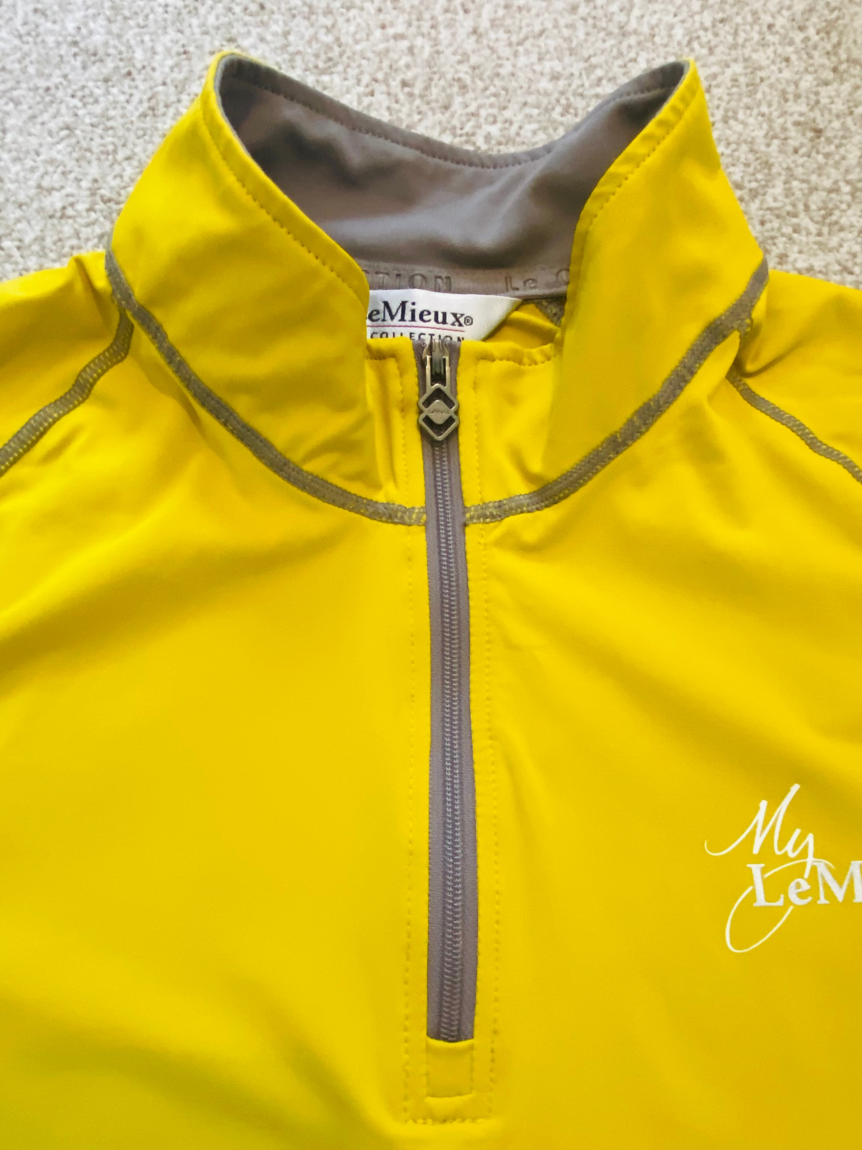 LeMieux My LeMieux Base Layer XL Yellow Technical Riding Top