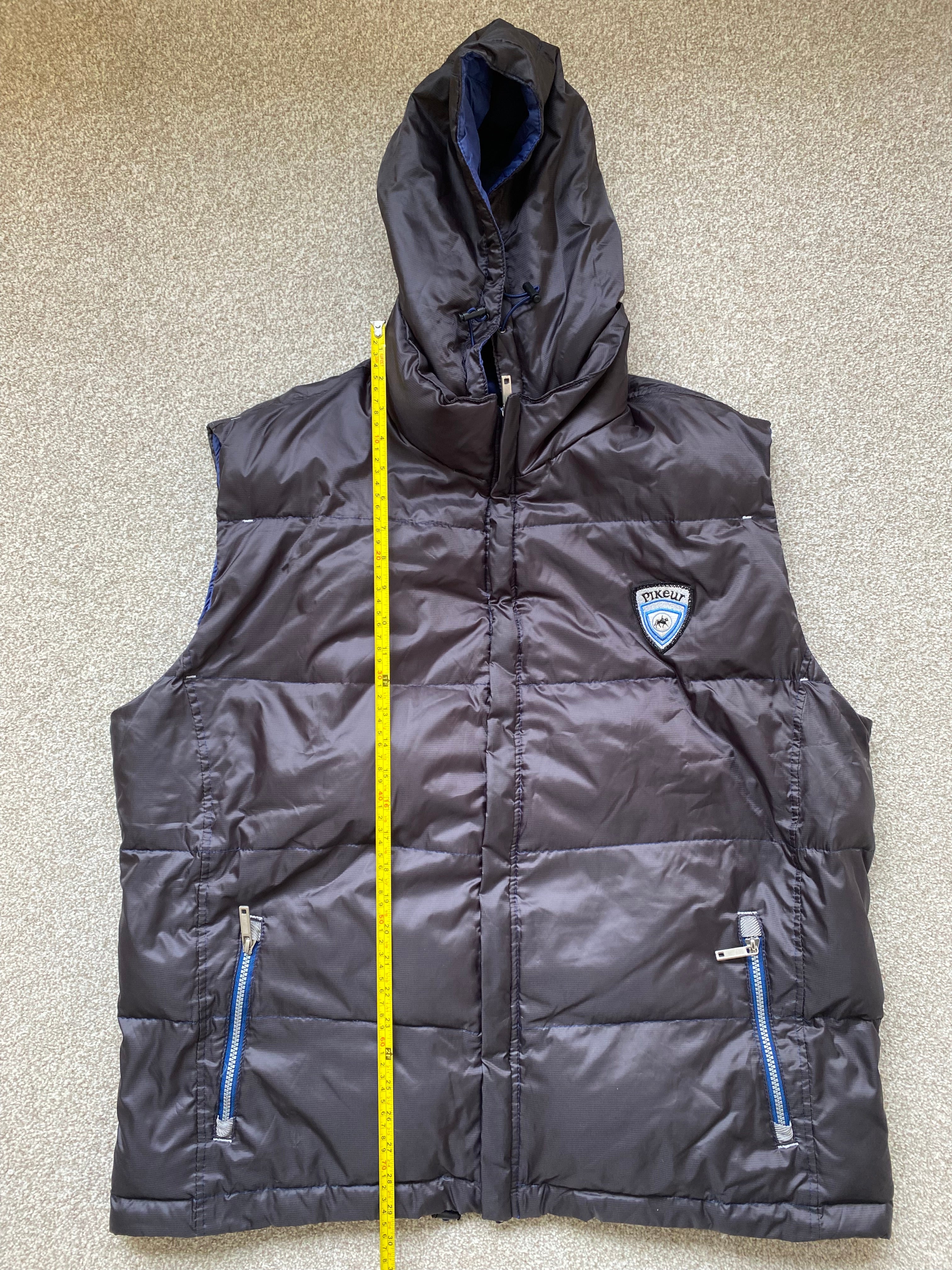 Pikeur Down Filled Hooded Gilet XXL Grey & Blue Equestrian Bodywarmer