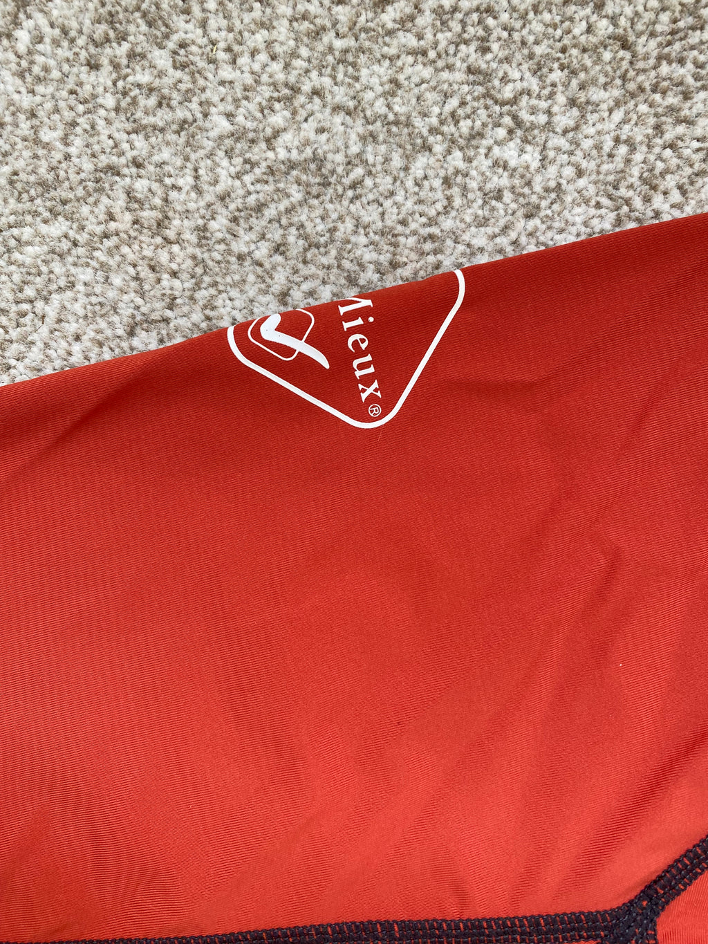 LeMieux Le Collection Base Layer Orange UK 16 EU 44 Long Sleeve 1/4 Zip