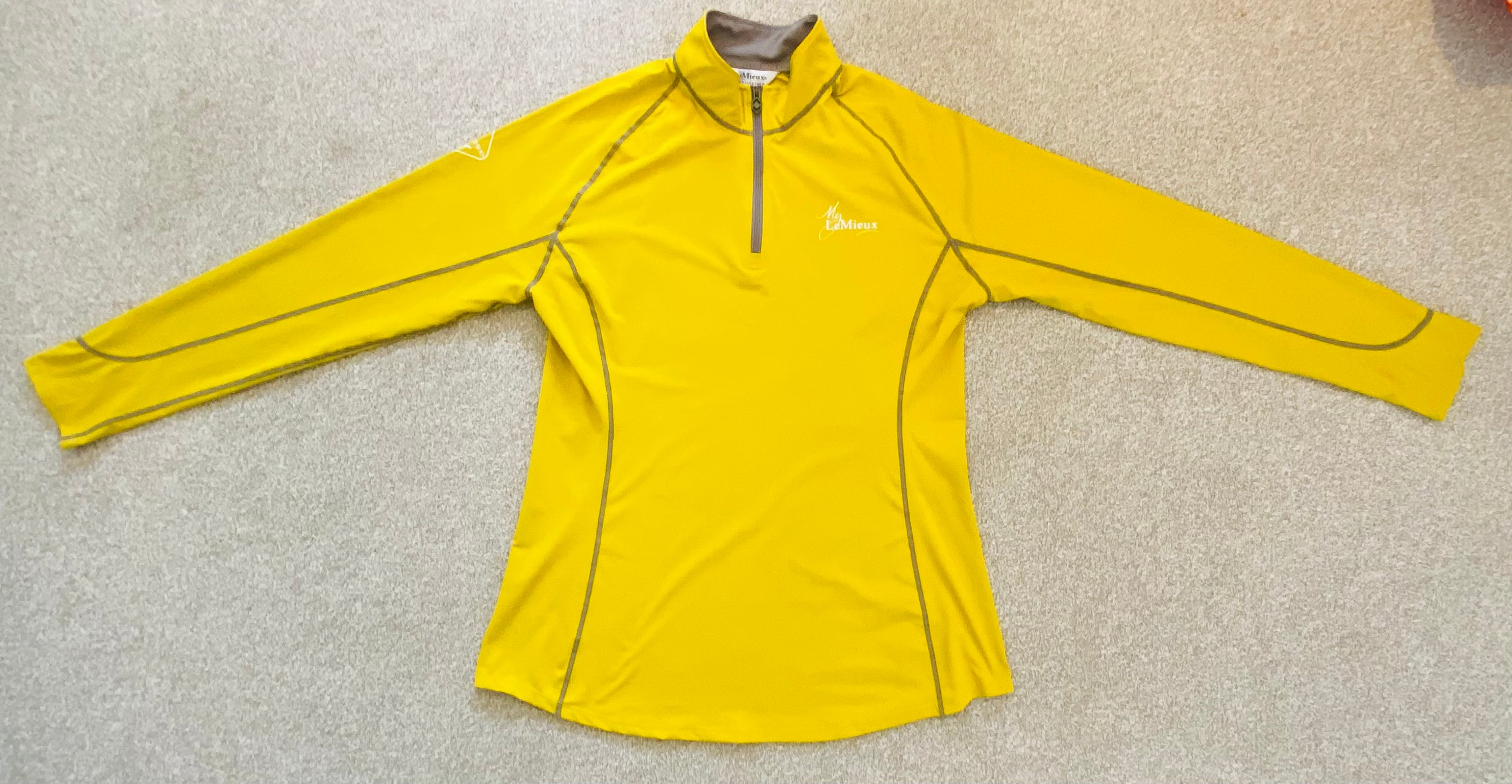 LeMieux My LeMieux Base Layer XL Yellow Technical Riding Top